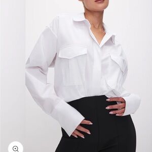 Good American The Good Shirt size Small white NWT